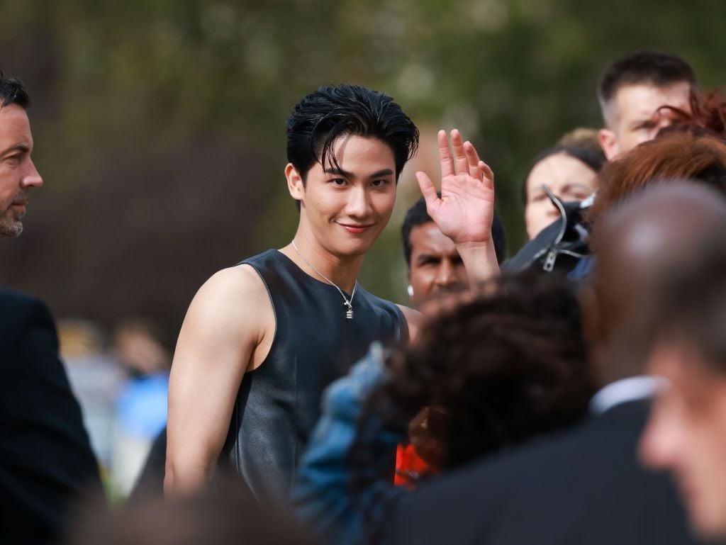 PARIS, FRANCE - SEPTEMBER 29: Tawan Vihokratana attends the Loewe Womenswear Spring/Summer 2024 show as part of Paris Fashion Week on September 29, 2023 in Paris, France. (Photo by Arnold Jerocki/Getty Images)